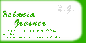 melania gresner business card